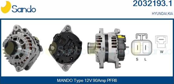 Sando 2032193.1 - Генератор abcparts.ee