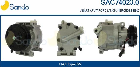 Sando SAC74023.0 - Компрессор кондиционера abcparts.ee