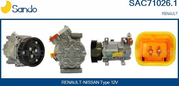 Sando SAC71026.1 - Компрессор кондиционера abcparts.ee