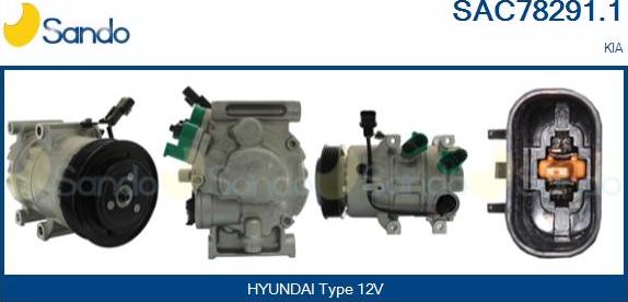 Sando SAC78291.1 - Компрессор кондиционера abcparts.ee
