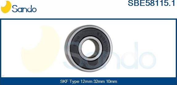 Sando SBE58115.1 - Подшипник abcparts.ee