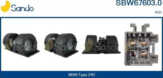 Sando SBW67603.0 - Вентилятор салона abcparts.ee