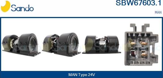 Sando SBW67603.1 - Вентилятор салона abcparts.ee