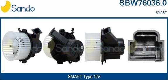 Sando SBW76036.0 - Вентилятор салона abcparts.ee