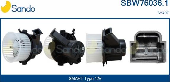 Sando SBW76036.1 - Вентилятор салона abcparts.ee