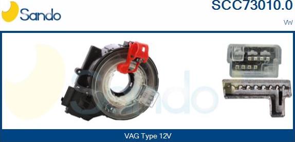 Sando SCC73010.0 - Витая пружина, подушка безопасности abcparts.ee