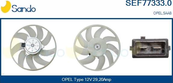Sando SEF77333.0 - Вентилятор, охлаждение двигателя abcparts.ee