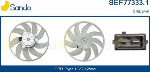 Sando SEF77333.1 - Вентилятор, охлаждение двигателя abcparts.ee