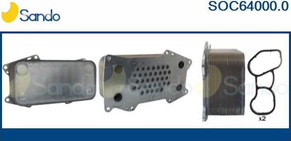 Sando SOC64000.0 - Масляный радиатор, двигательное масло abcparts.ee