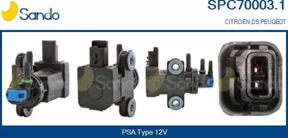Sando SPC70003.1 - Преобразователь давления ОГ, EGR abcparts.ee