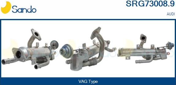 Sando SRG73008.9 - Радиатор, рециркуляция ОГ abcparts.ee