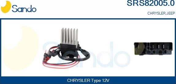 Sando SRS82005.0 - Сопротивление, реле, вентилятор салона abcparts.ee