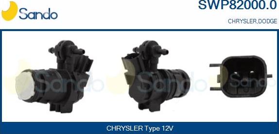 Sando SWP82000.0 - Водяной насос, система очистки окон abcparts.ee