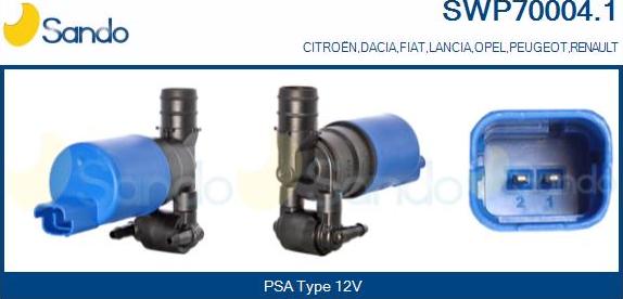 Sando SWP70004.1 - Водяной насос, система очистки окон abcparts.ee