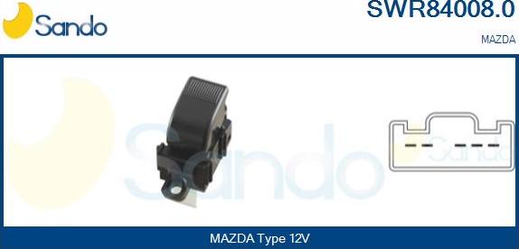 Sando SWR84008.0 - Выключатель, стеклоподъемник abcparts.ee
