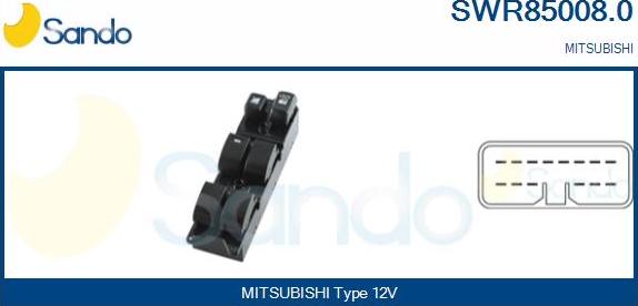 Sando SWR85008.0 - Выключатель, стеклоподъемник abcparts.ee