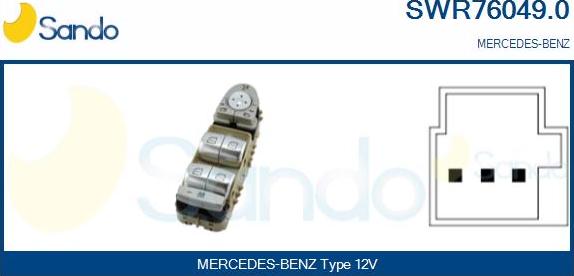 Sando SWR76049.0 - Выключатель, стеклоподъемник abcparts.ee