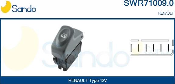 Sando SWR71009.0 - Выключатель, стеклоподъемник abcparts.ee