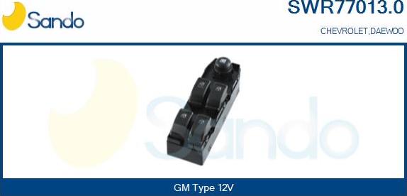 Sando SWR77013.0 - Выключатель, стеклоподъемник abcparts.ee