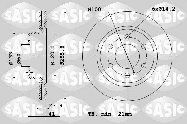 Sasic 9004579J - Тормозной диск abcparts.ee