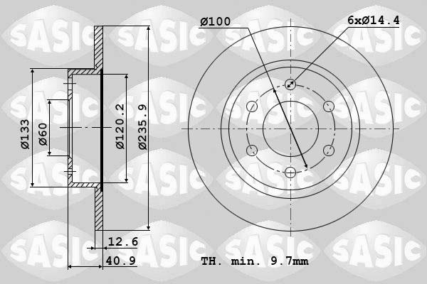 Sasic 9004347J - Тормозной диск abcparts.ee