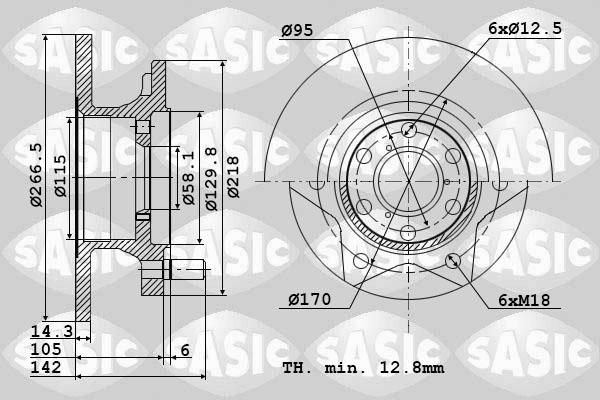 Sasic 9004293J - Тормозной диск abcparts.ee