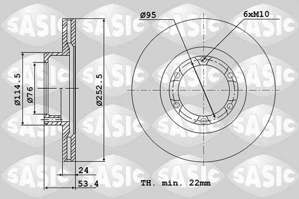 Sasic 4004249J - Тормозной диск abcparts.ee