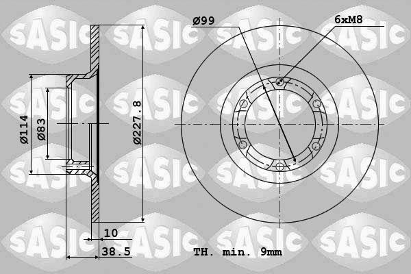 Sasic 4004240J - Тормозной диск abcparts.ee