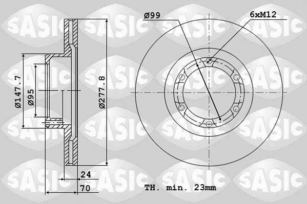 Sasic 4004258J - Тормозной диск abcparts.ee