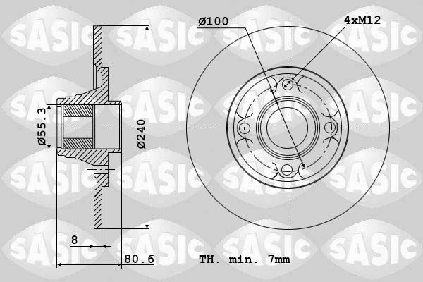 Sasic 6104003 - Тормозной диск abcparts.ee