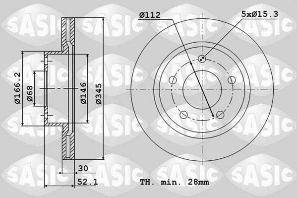 Sasic 6106188 - Тормозной диск abcparts.ee