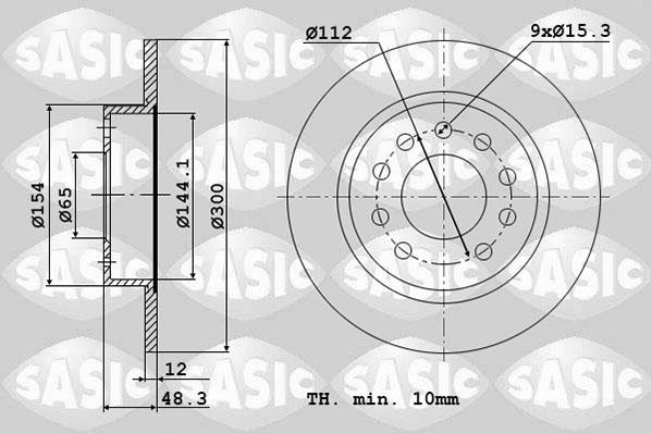 Sasic 6106315 - Тормозной диск abcparts.ee