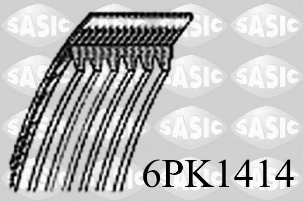 Sasic 6PK1414 - Поликлиновой ремень abcparts.ee