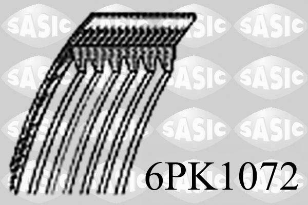Sasic 6PK1072 - Поликлиновой ремень abcparts.ee