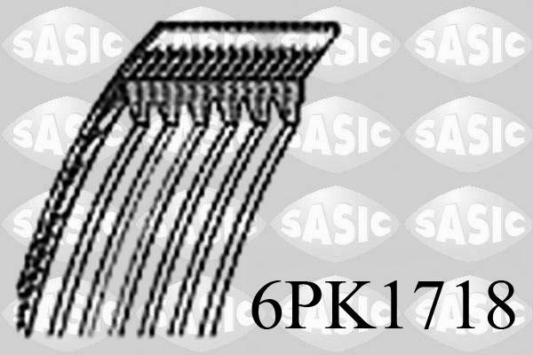 Sasic 6PK1718 - Поликлиновой ремень abcparts.ee