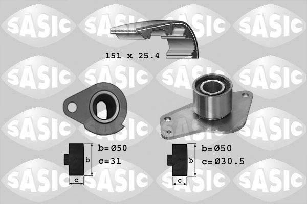 Sasic 1754015 - Комплект зубчатого ремня ГРМ abcparts.ee