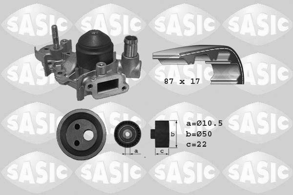 Sasic 3904009 - Водяной насос + комплект зубчатого ремня ГРМ abcparts.ee