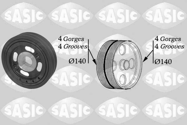 Sasic 2150066 - Шкив коленчатого вала abcparts.ee