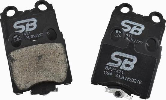 SB BP21421 - Тормозные колодки, дисковые, комплект abcparts.ee