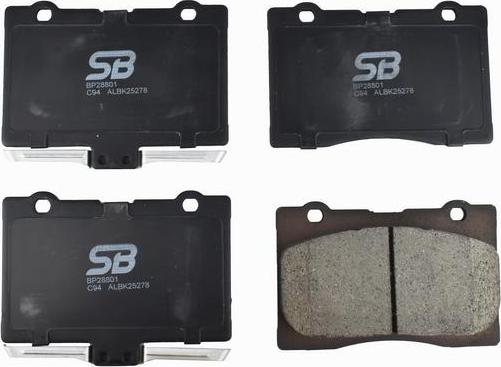 SB BP28801 - Тормозные колодки, дисковые, комплект abcparts.ee