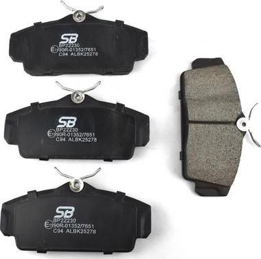 SB BP22230 - Тормозные колодки, дисковые, комплект abcparts.ee