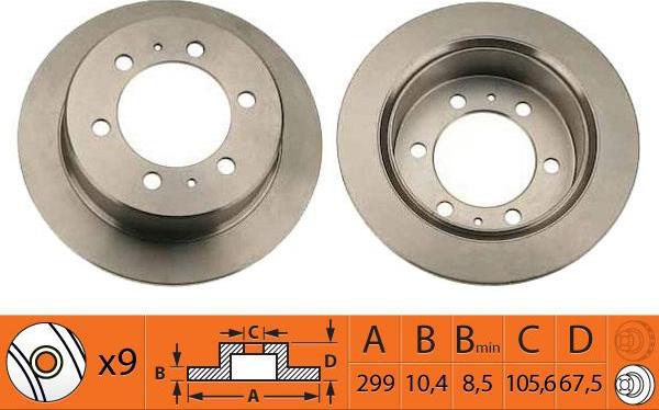 SB BR14101 - Тормозной диск abcparts.ee