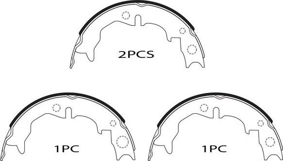 SB BS21006 - Комплект тормозов, ручник, парковка abcparts.ee