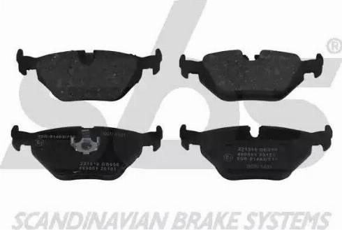 SBS 1501221516 - Тормозные колодки, дисковые, комплект abcparts.ee