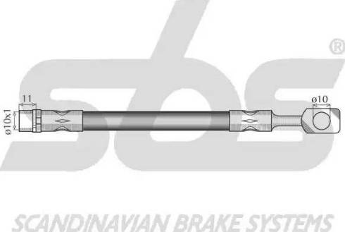 SBS 1330853651 - Тормозной шланг abcparts.ee