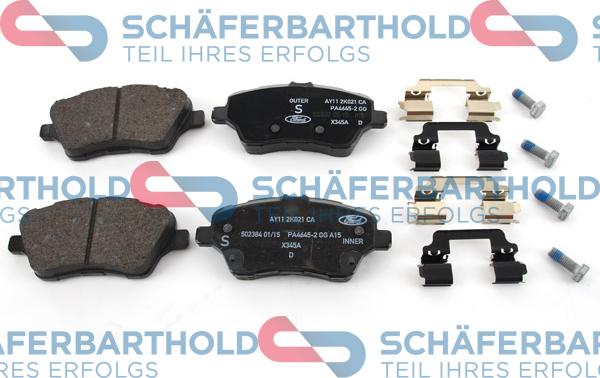 Schferbarthold 315 06 231 01 11 - Тормозные колодки, дисковые, комплект abcparts.ee