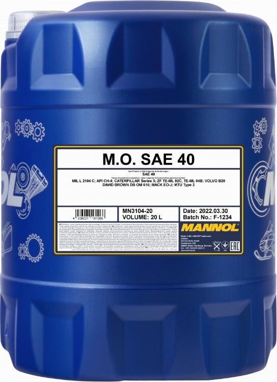 SCT-MANNOL M.O. SAE 40 - Моторное масло abcparts.ee