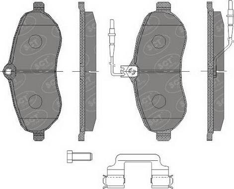 SCT-MANNOL SP 457 PR - Тормозные колодки, дисковые, комплект abcparts.ee
