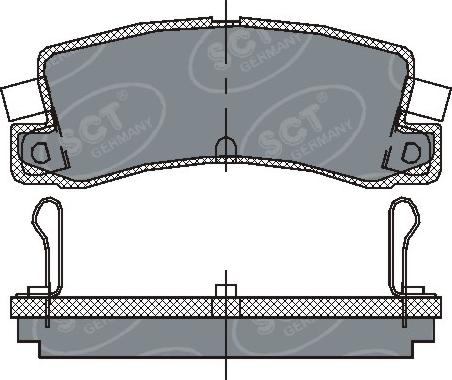 SCT-MANNOL SP106 - Тормозные колодки, дисковые, комплект abcparts.ee