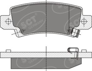SCT-MANNOL SP 350 PR - Тормозные колодки, дисковые, комплект abcparts.ee